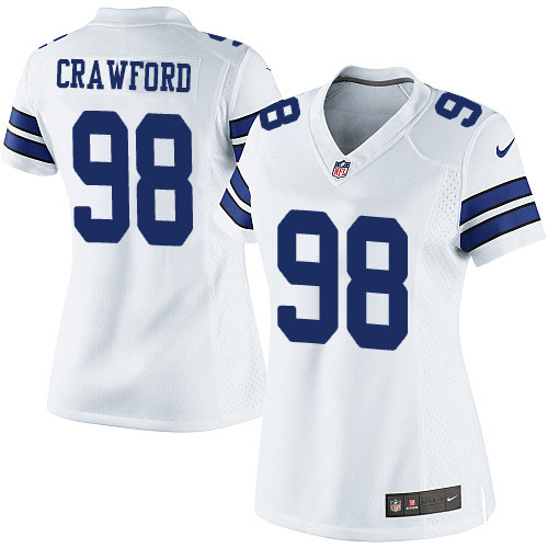 Women's Limited Tyrone Crawford Nike Jersey White Road - #98 NFL Dallas Cowboys